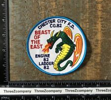 Vintage Chester City Fire Department Company 82 Pennsylvania Sew-On Patch picture
