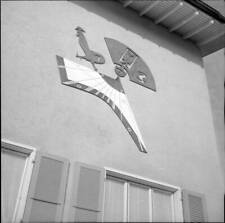 Sundial on schoolhouse Utzenstorf 1955 Switzerland Old Photo picture