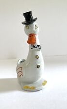 Vintage Anthropomorphic Crazy Eyed Duck in a Hat Planter Ceramic Japan picture