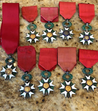 9 Old Original French Legion of Honor Honour Cross Order Medals Badges picture