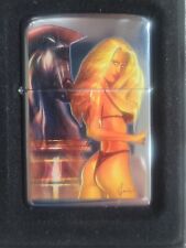 2007  VERY RARE Louis the Brush Knight and Girl Zippo Sealed Mint in Box Pinup picture