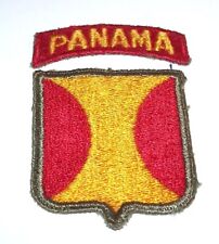 ORIGINAL CUT-EDGE WW2 PANAMA DEPARTMENT PATCH & TAB OFF UNIFORM picture