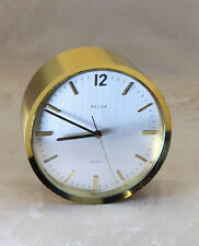Fine 80s Relide Swiss Gilt-Brass Desk Clock 4.5