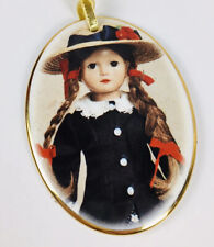 Effanbee Doll Company Margaret 1998 Porcelain Christmas Ornament Oval Ribbon picture