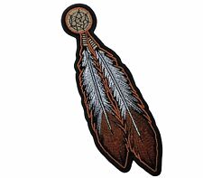 Orange Brown Wing Feather Dream Catcher 6 inch Patch IV4317 F2D27E picture