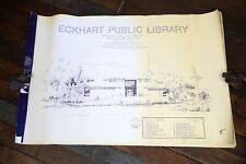 Vintage Public Library Blueprints, Building blueprint, structural engineering  picture