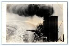 c1918 WWI Going On The Range Navy Battleship E. Muller Jr  RPPC Photo Postcard picture