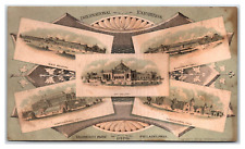 1876 International Exhibition Fairmount Park Philadelphia Card w Buildings Halls picture