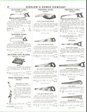 B&D VTG 1952 Catalog Page, Hand Saws, Skew Back Keystone Disston Gensco picture
