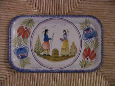 Quimper French Metal Tray - Small Vintage Henriot Quimper Tray picture