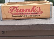 Vintage Frank's Quality Beverages Wooden Soda Bottle Crate Phila., PA 12-77 Used picture