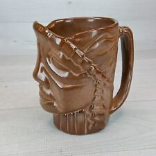 Vintage Frankhoma Widow Maker Face Mug Cultured Pearl Tiki Pottery Brown T4S picture