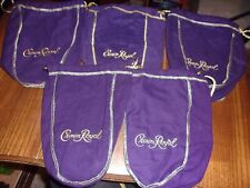 Lot of 5 Crown Royal Purple Drawstring Bags Medium size (  about 9 inches ) picture