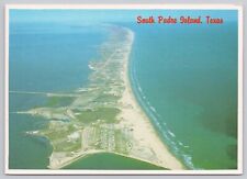 South Padre Island Texas, Aerial View, Vintage Postcard picture