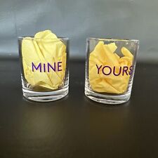 Crown Royal Yours & Mine Couples Shot Glasses Purple Nice Together Love ❤️ picture