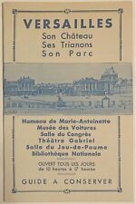VTG Paris-Versailles Guide Map Son Chateau Ses Trianons Son Parc 1935 Ephemera picture