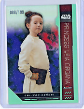 2023 Topps Finest Star Wars Aqua Refractor /199 Princess Leia Organa #FN-47 picture