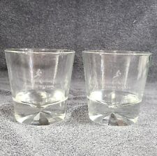 Pair Johnnie Walker Dandy Etched Lowball Glasses picture
