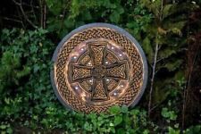 Shield Viking Cross Medieval Wooden Carving 24