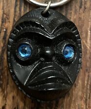 Coco Joe's Hawaiian Keychain God of Peace & Plenty Rhinestone Blue Eyes Lava picture