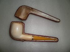 Vintage Meerschaum W Hard Shell Case, Tobacco Smoking Pipe Made In Austria picture