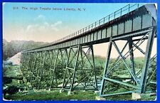 The High Trestle Below Liberty New York. Vintage Postcard. NY. picture