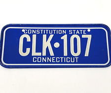 Connecticut Mini Bicycle Metal License Plate Bike Tag Vintage READ picture