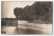 1914 Upper Gate At Coppera Creek Lock Canton Illinois IL RPPC Photo Postcard picture