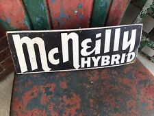 Vintage Original Masonite McNeilly Hybrid Seed Sign Shenandoah Iowa Advertising picture