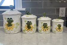 Vintage 1978 Sears Roebuck and Co. Neil The Frog 4 Piece Kitchen Canister Set picture