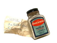 💋 🔵 1940S- FEEN-A-MINT LAXATIVE TABLETS BOTTLE Vintage Dr RX & Tablets 🔵 💋 picture