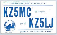 QSL CB Ham Radio KZ5MC Fort Clayton Canal Zone Panama US Army Signal Svc 1957 picture