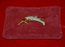 SWAROVSKI Silver Crystal DOLPHIN BROOCH 1990 Magnificent Jewelry and Collectible picture