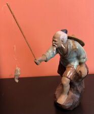 Vintage Chinese Fisherman MUDMAN Figurine picture