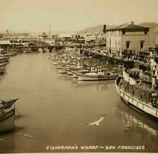 Vintage Postcard Fisherman's Wharf San Francisco California Piggott RPPC picture