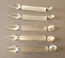 Vintage 6 Inch Glass Spear Prisms Crystals Drops For Hanging Lamps Chandelier  picture