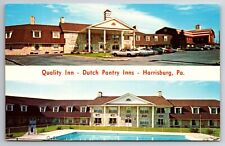 Harrisburg PA-Pennsylvania, Quality Inn Dutch Pantry Inns advertisement Postcard picture
