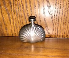 Vtg 925 Sterling Silver Sea Shell Perfume Bottle screw top with black onyx top picture