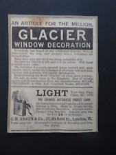 1892 paper advert clipping The Grenade Automatic Pocket Lamp Braun Glacier picture