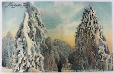 Vintage Niagara New York NY Niagara Falls Prospect Park A Winter Scene Postcard picture