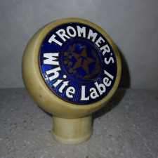 TROMMERS WHITE LABEL Keg Ball Tap Knob Trommer Brewing Co Brooklyn NY Vintage picture