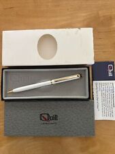 Vintage Quill Gold And Mother Of Pearl Shaft Pen Ditch Witch Logo (Ink Dried) picture