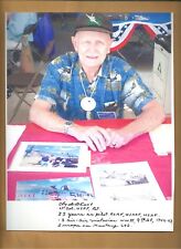 Clyde East P-51 Ace Pilot 13 Kills Autographed 8x10 Picture Autograph Photo picture