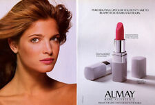 1989 Almay Stephanie Seymour Makeup beauty 2-page MAGAZINE AD picture