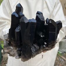 4.4LB Natural Beautiful Black Quartz Crystal Cluster Mineral Specimen Rare picture