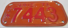 Vintage Embossed 1971 ARIZONA Motorcycle License Plate TAG 7443  MORE LISTED picture
