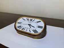 ***  Cartier Accordion  Desk Clock Burlwood  Just Serviced  Price Reduction *** picture