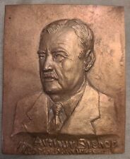  1932 ARTHUR BISHOP Bronze Sculpture Plaque Signed picture