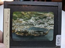 Colored Glass Magic Lantern Slide BHD  Monaco Bay Skyline of City from the air picture