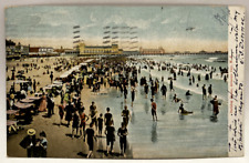 1905 Bathing Scene, Atlantic City, NJ Vintage Postcard picture